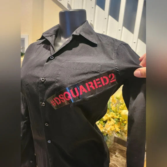 Dsquared2 Tape Pocket Shirt Long Sleeve Size 44
